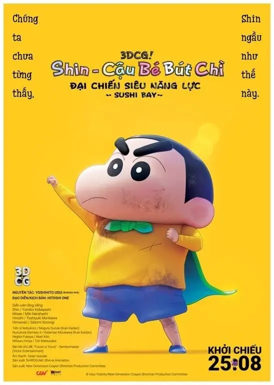 Shin Cậu Bé Bút Chì: Đại Chiến Siêu Năng Lực Sushi Bay Full